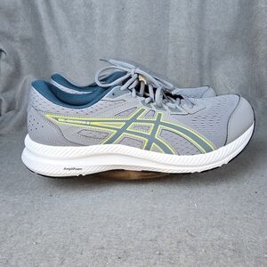 Asics Mens Gel Contend 8 Running Sneakers US 12 XWIDE Grey Teal Athletic EUC